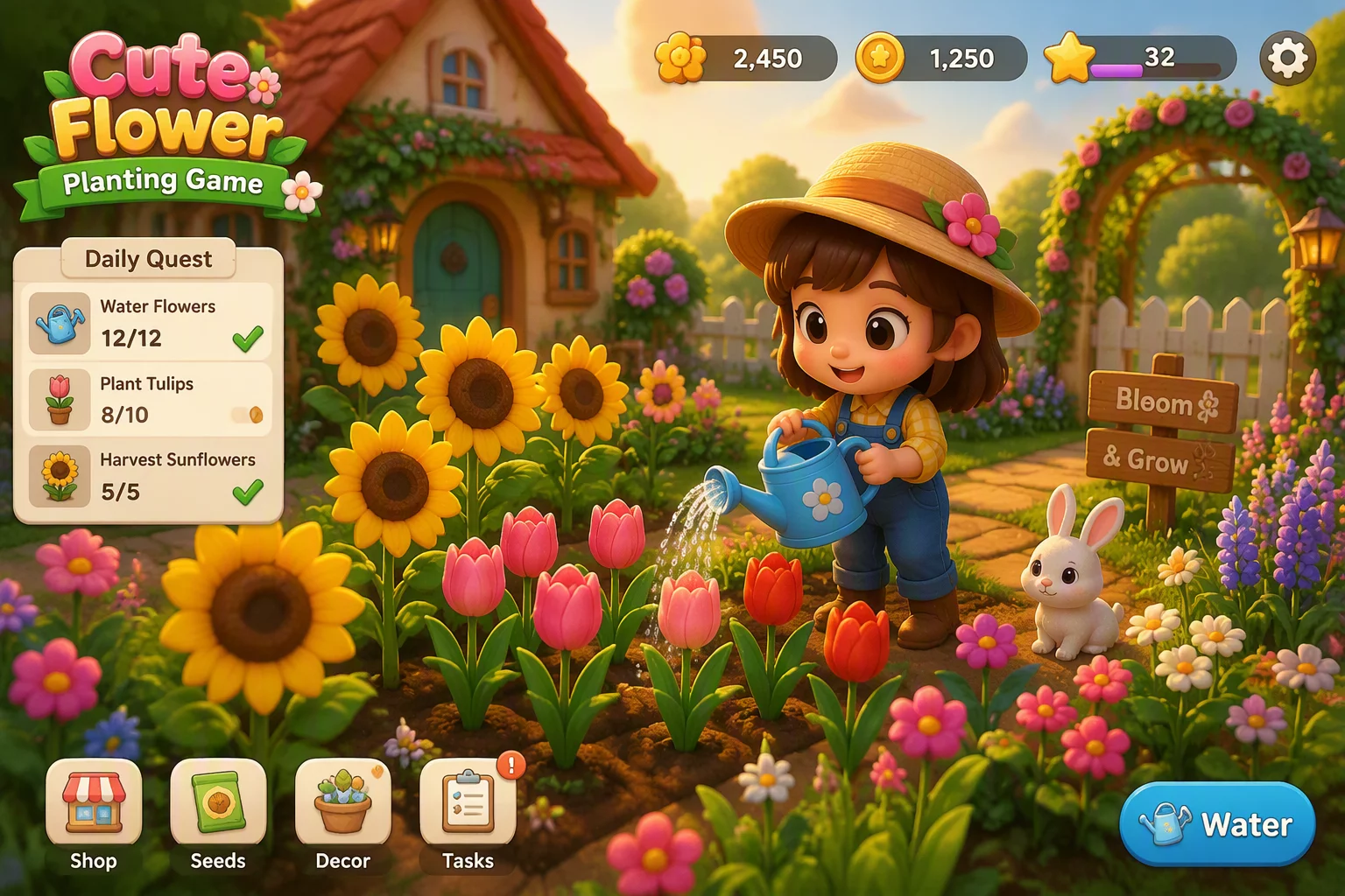 เกมปลูกดอกไม้สุดน่ารัก